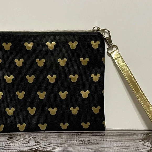 Disney Black and Gold Mickey Mouse Pouch - Picture 2 of 4